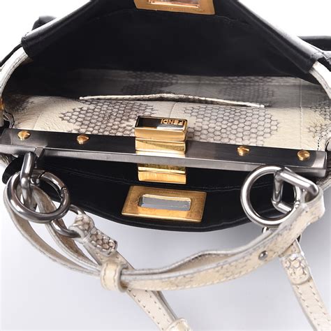 fendi peekaboo mini snakeskin|Fendi peekaboo handbags.